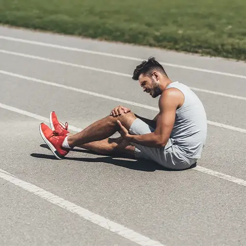 Man With Injured Knee